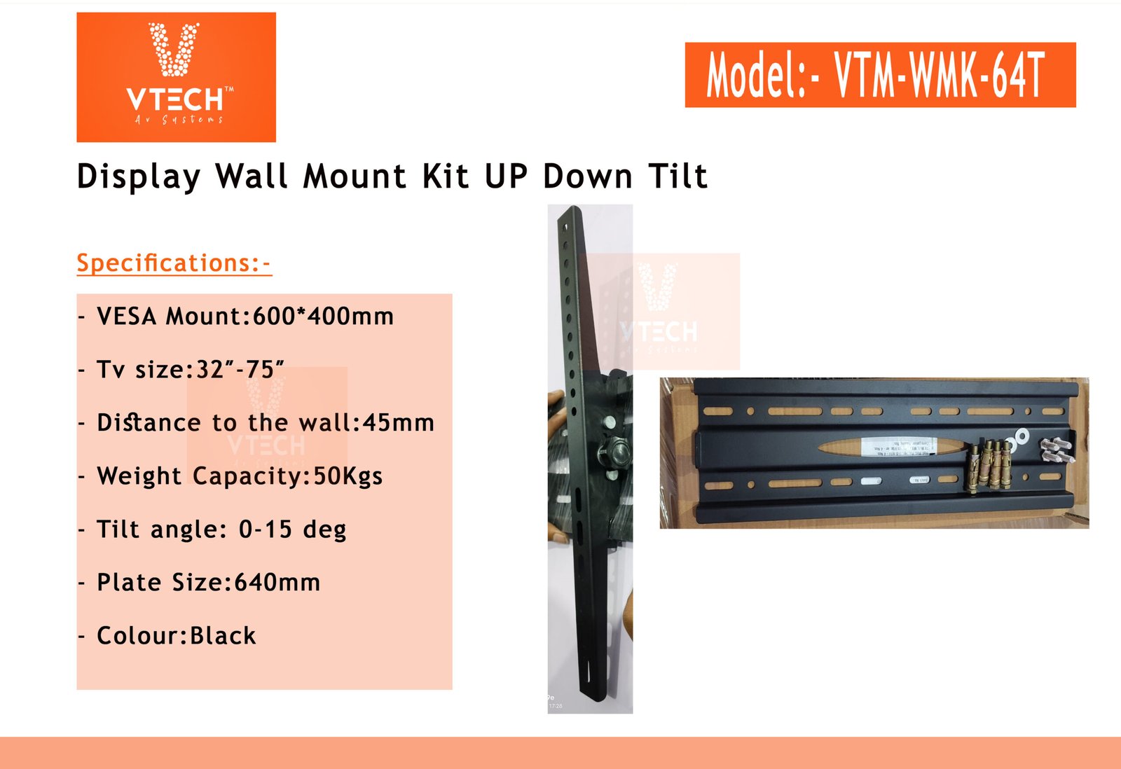 Wall mount 600x400 tilt