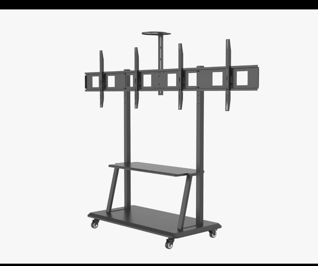 Dual Display Floor Stand TV Trolley Model : VTM-IT-100DL