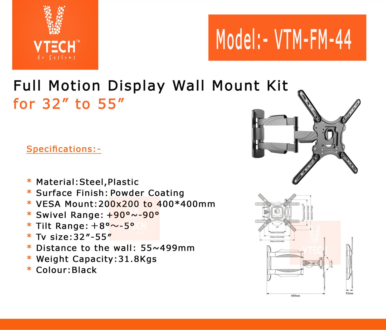 p4 tv wall mount