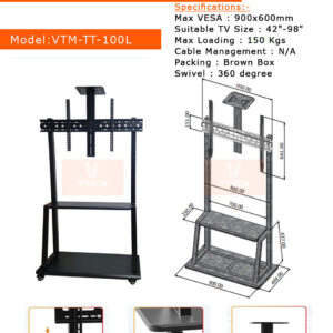 Indian Heavy Duty Interactive Panel Stand Model : VTM-TT-100L