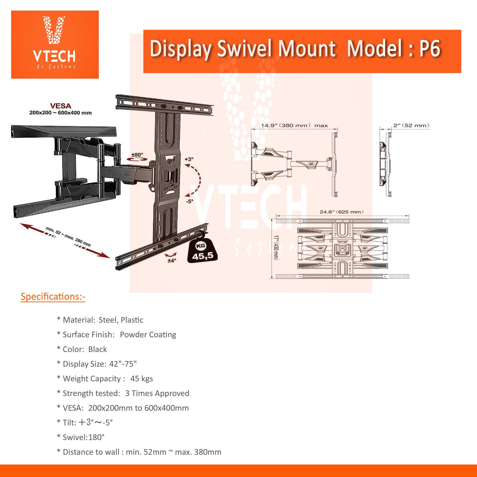 p6 wall mount