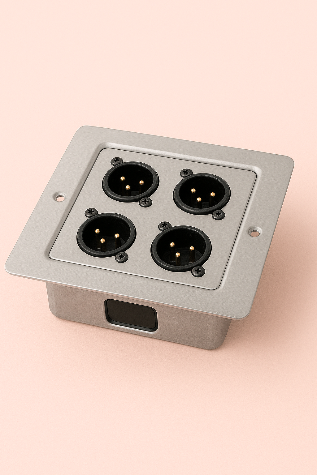 MS Floor Box 4 Hole XLR 