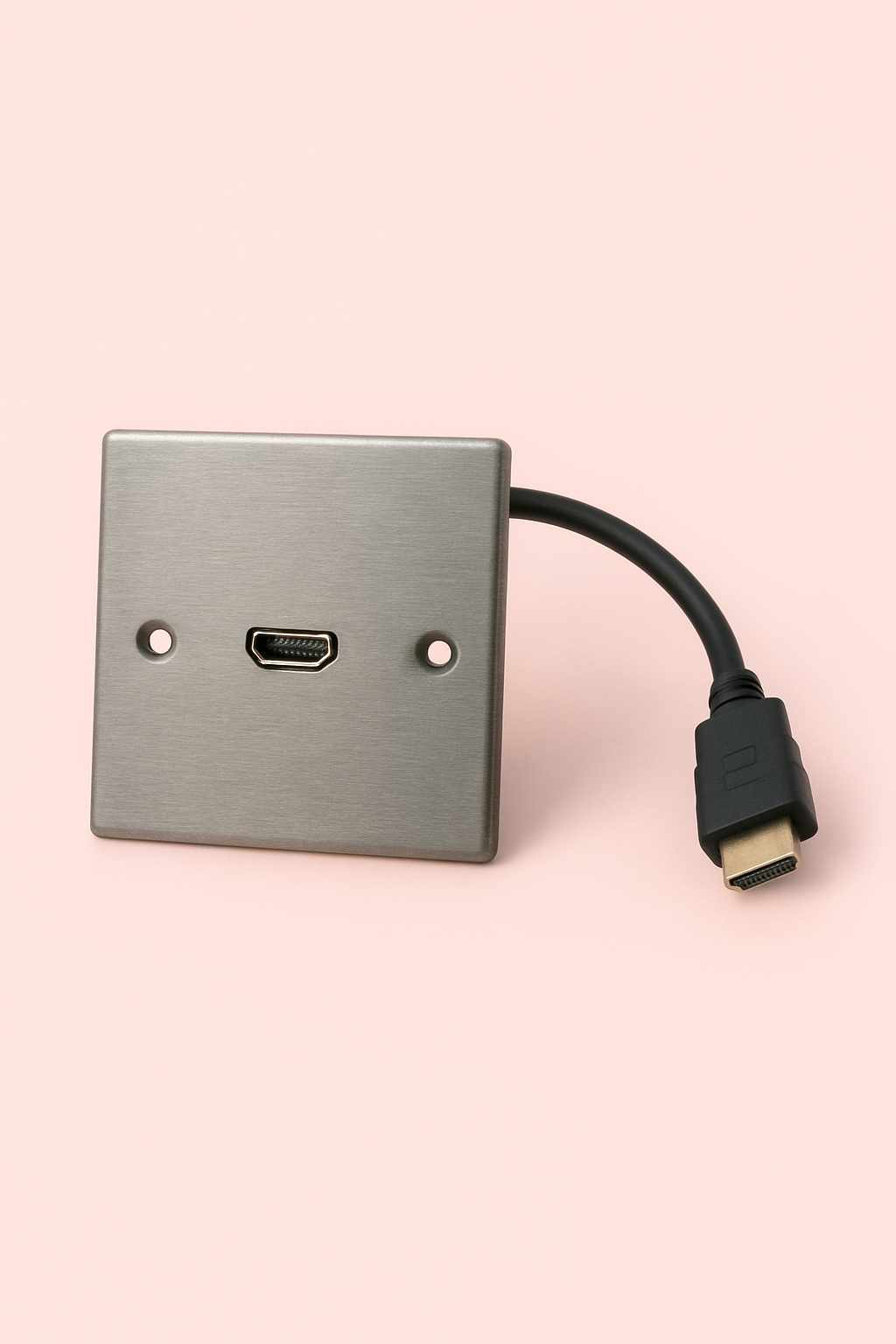 Mild Steel HDMI Plate with HDMI Pigtail
