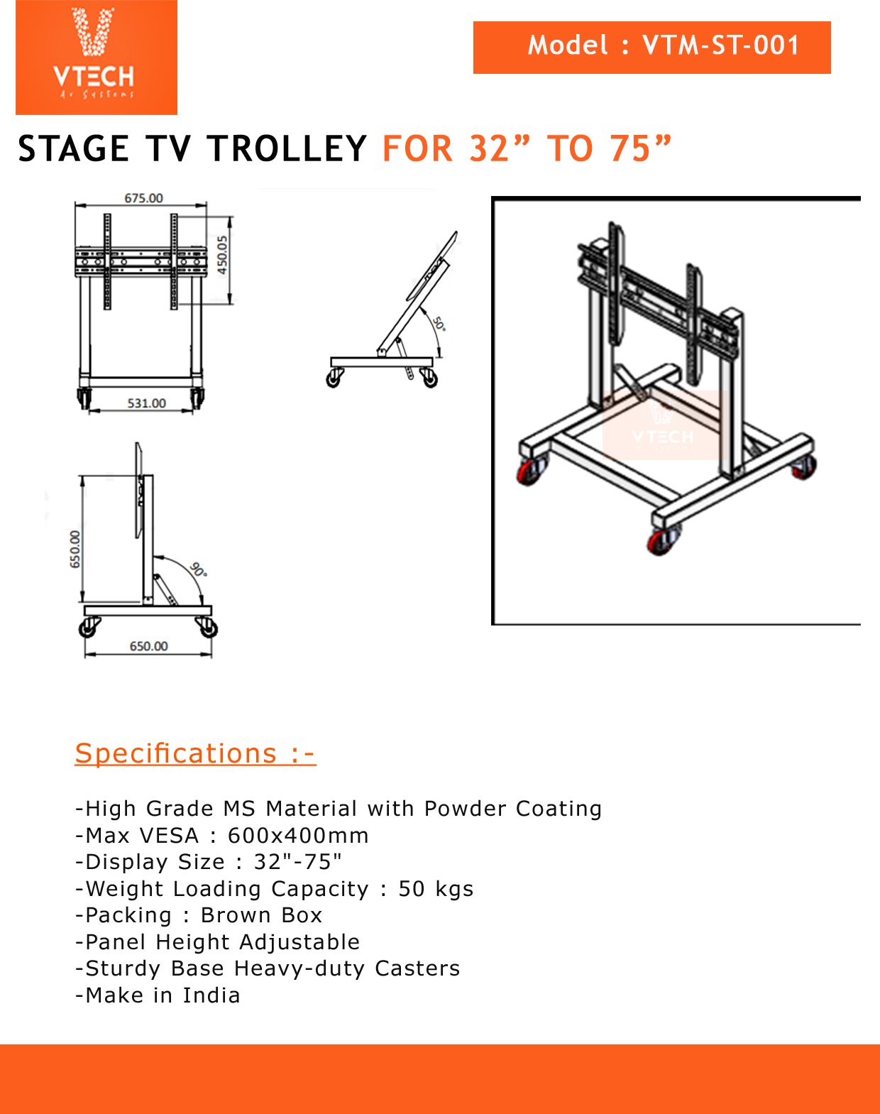 stage tv trolley