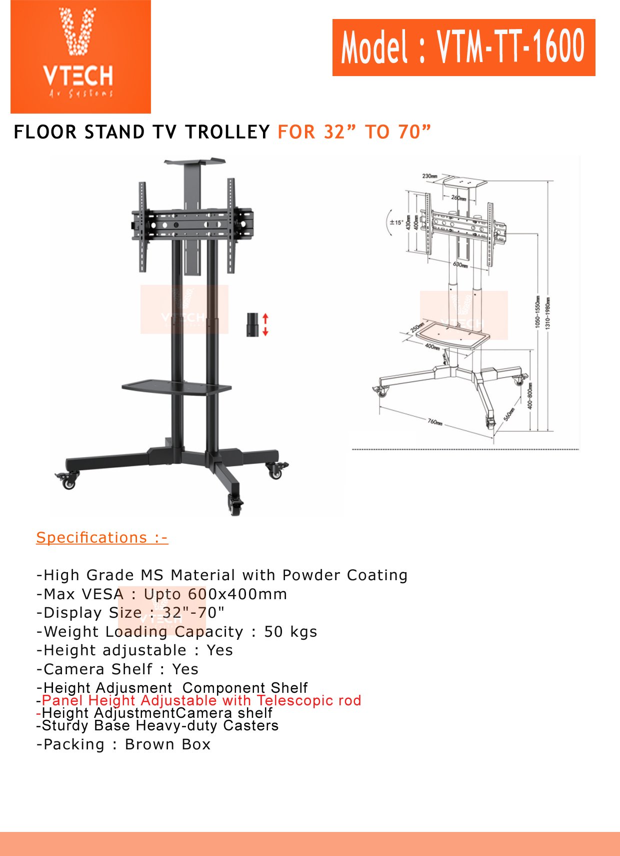 tv trolley stand