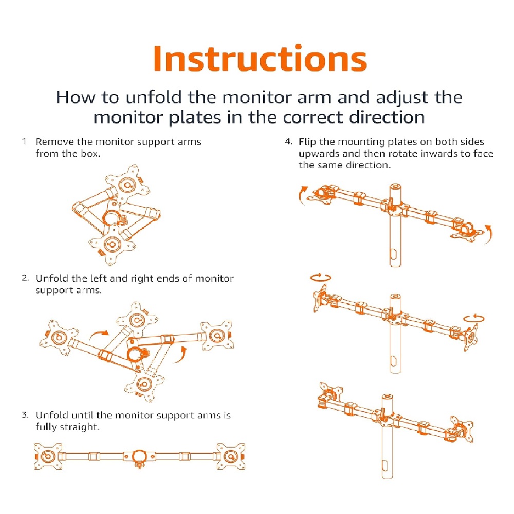 Dual Monitor Arm Mount, Steel