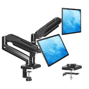 Dual Monitor Stand for Desk, Gas Spring, Adjustable Double Monitor Mount.