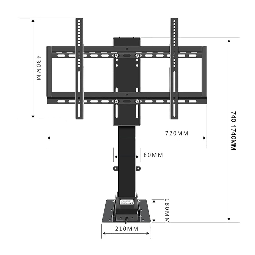 Motorised TV Lift for TVs from 32 to 75 Inches