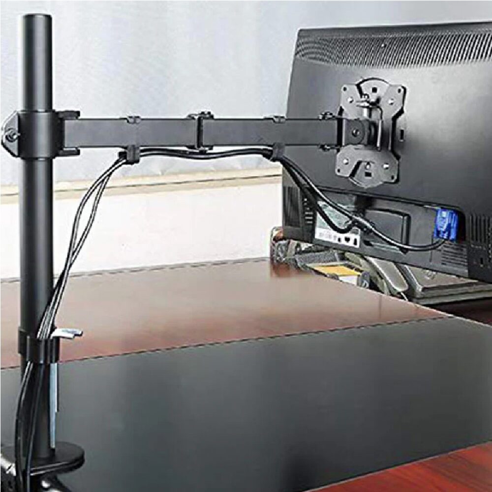 Single monitor desk mount arm adjustable stand fit up t 27-inch LED LCD Screen.