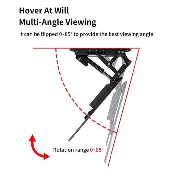Motorised TV Ceiling Mount with Swivel Design & Double Stud Installation Option - Image 4
