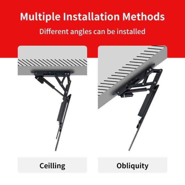 Motorised TV Ceiling Mount with Swivel Design & Double Stud Installation Option - Image 3